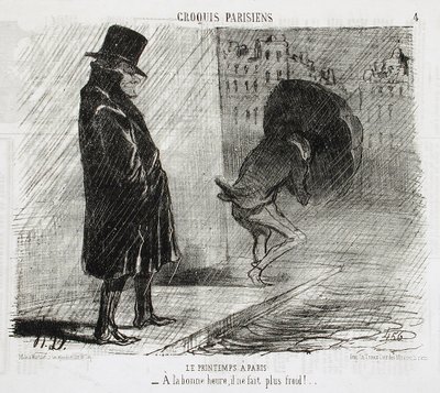 De lente in Parijs door Honoré Daumier